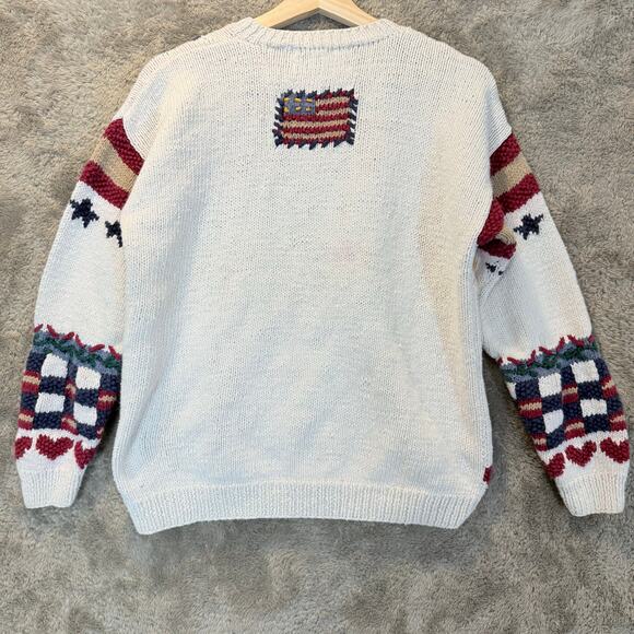 Northern Isles Cardigan Sweater American Flag M 4th July USA Patriotic Americana - Picture 2 of 12